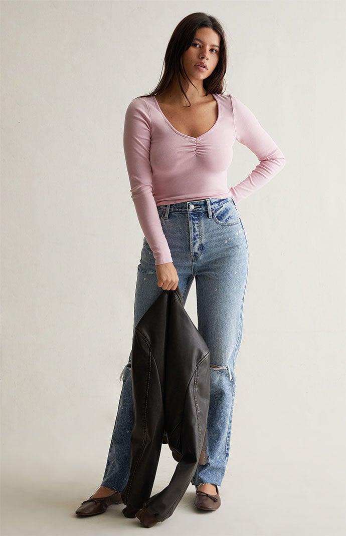 Est. PAC 1980 Women's Peony Cinched Long Sleeve Top Product Image