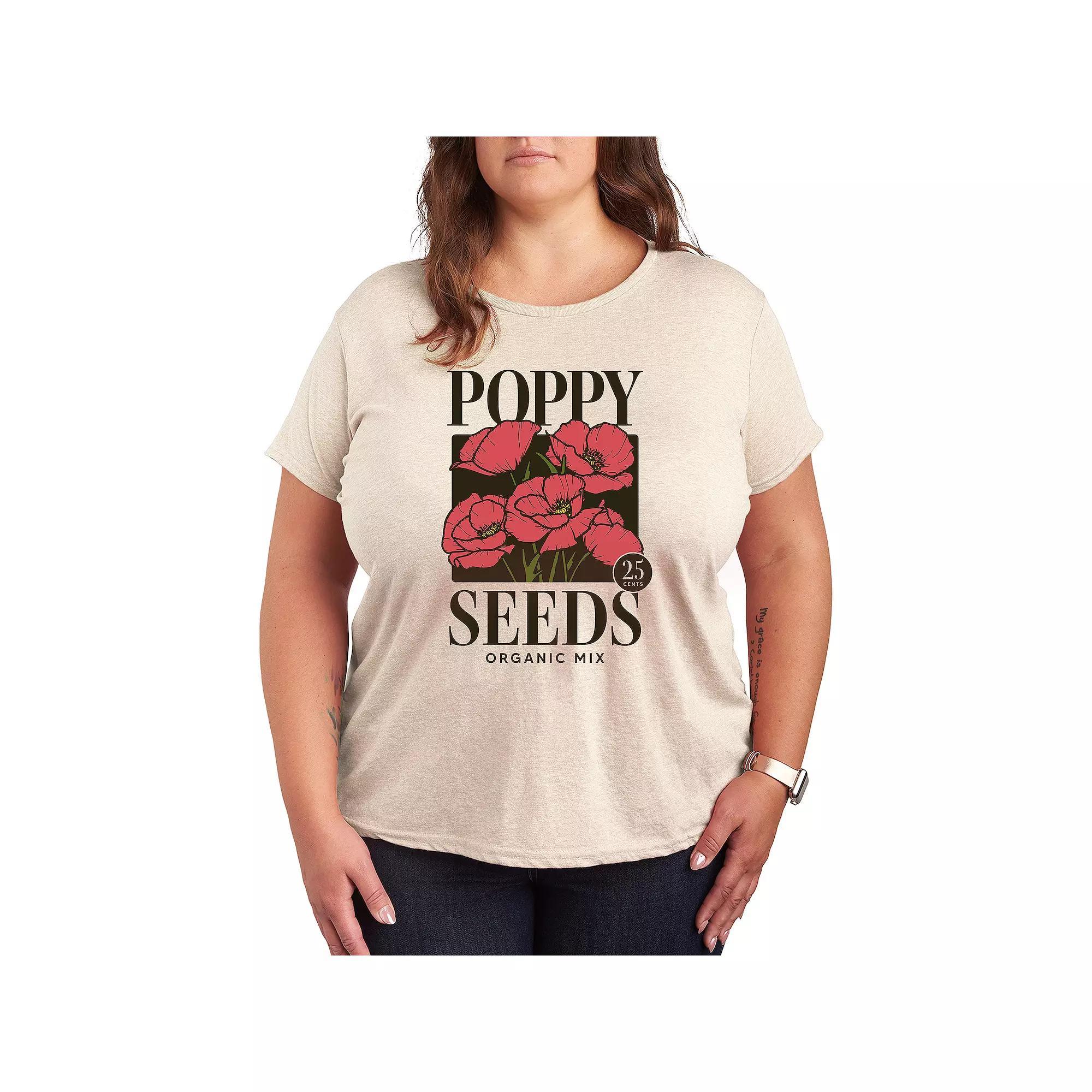 Plus Poppy Seed Packet Graphic Tee, Womens Product Image