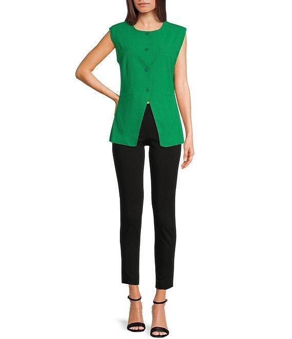 Takara Button Front Split Hem Vest Product Image