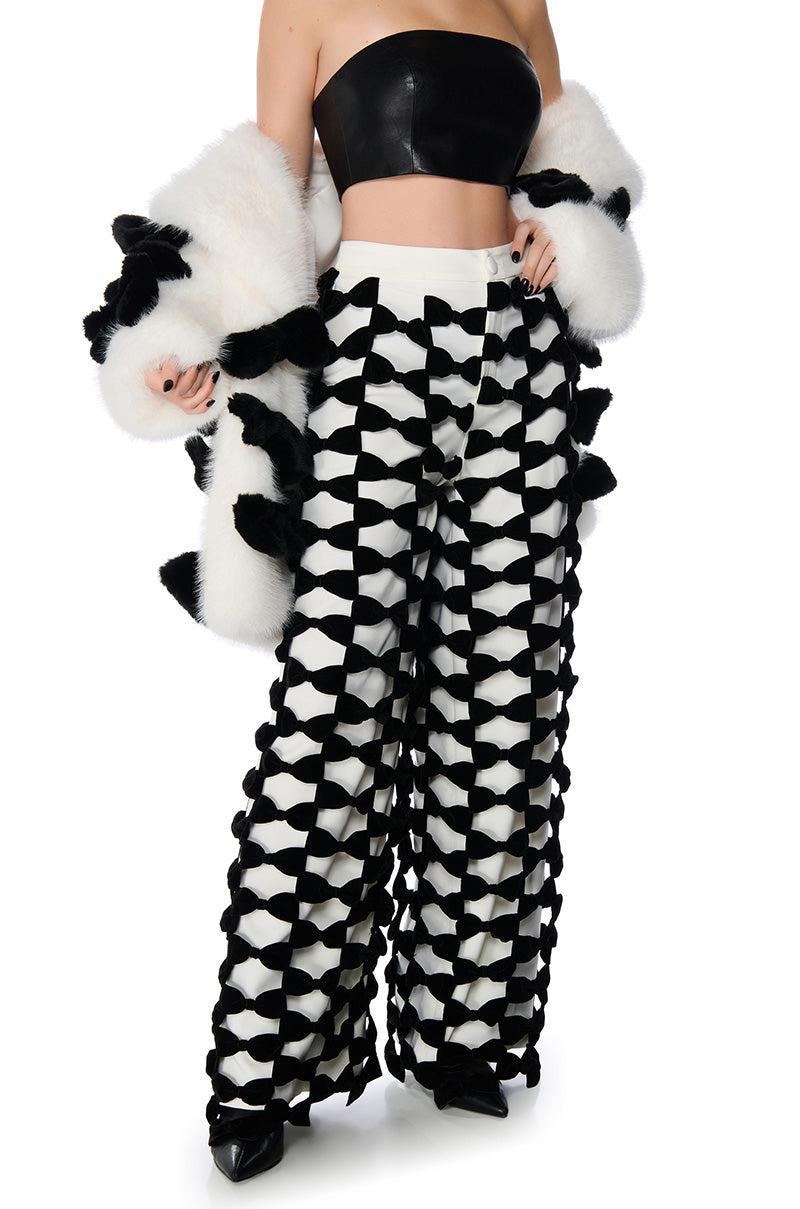 OPAL ALL OVER BOW DETAIL WIDE LEG PANT Product Image