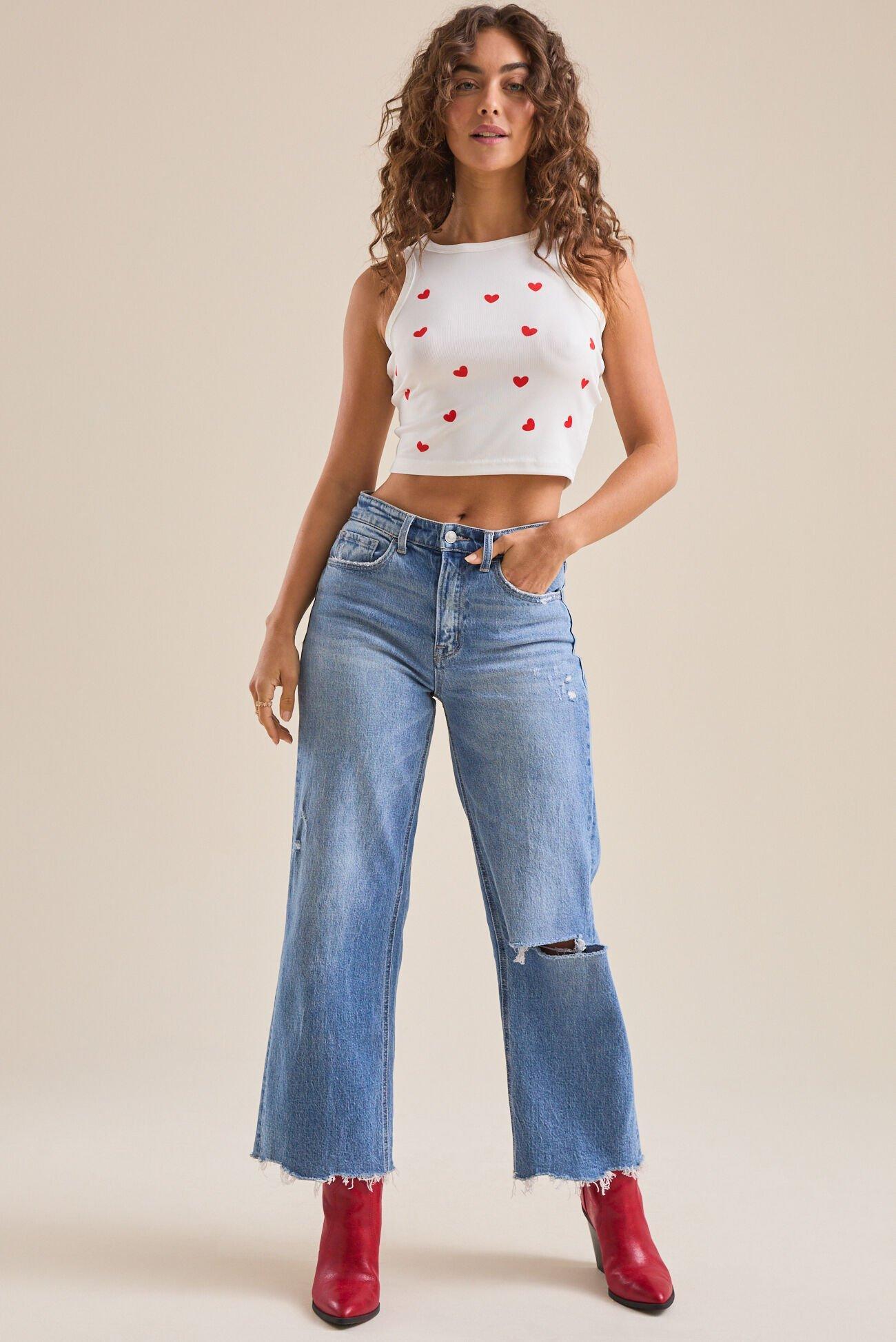 Jenn Hearts Cropped Tank Product Image