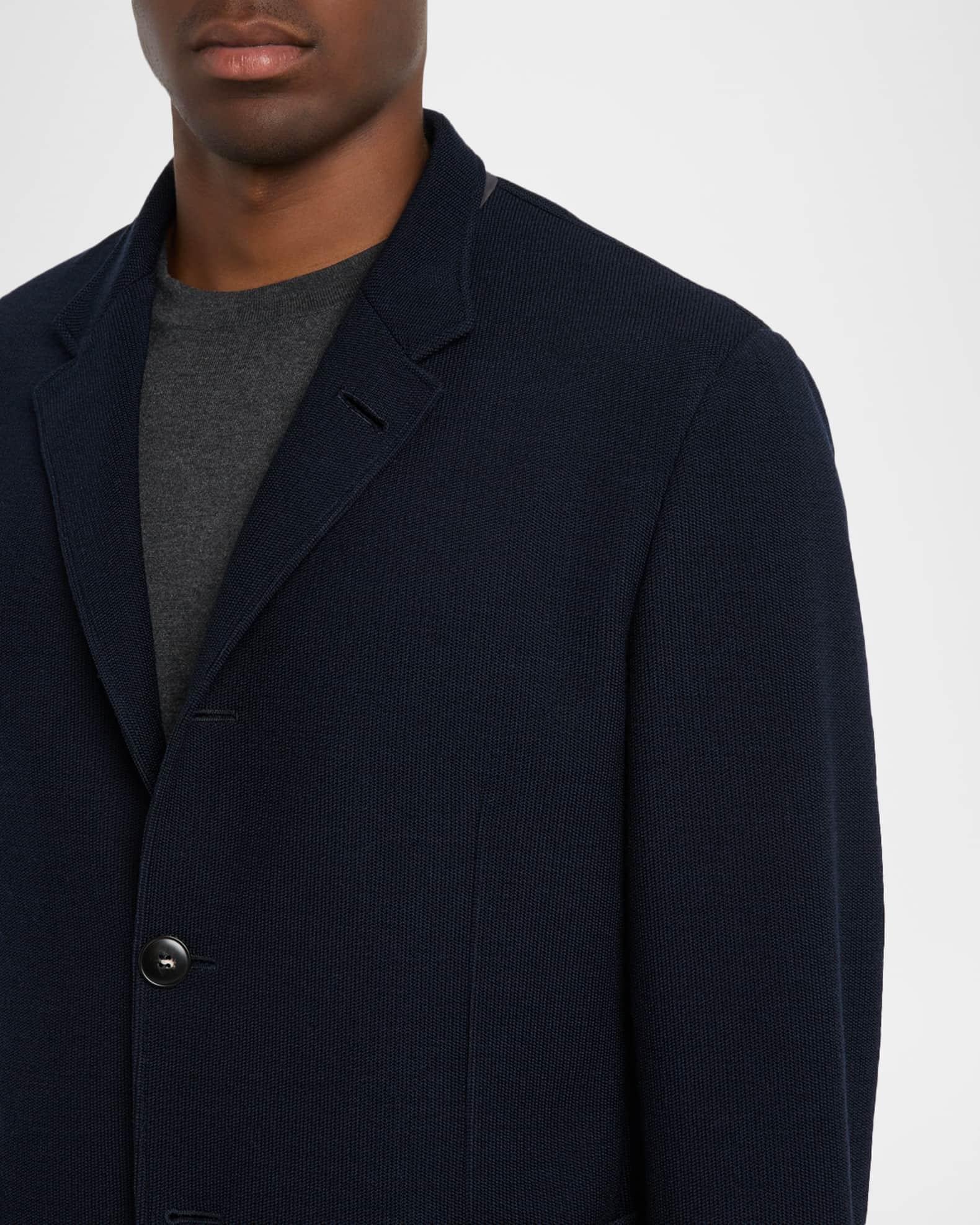 Men's Wool and Cotton Jersey Textured Blazer Product Image