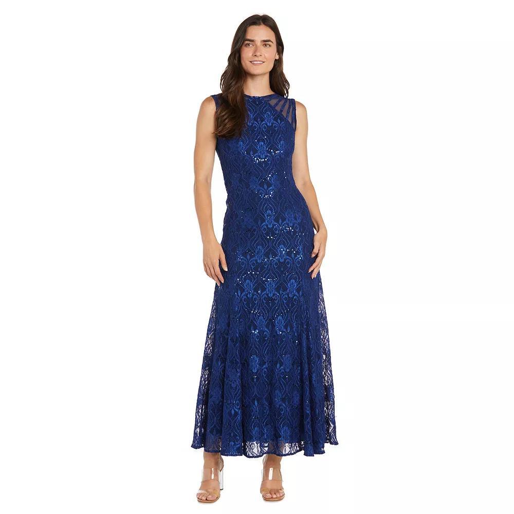 Women's R&M Richards Mermaid Lace Gown, Size: 14, Royal Product Image