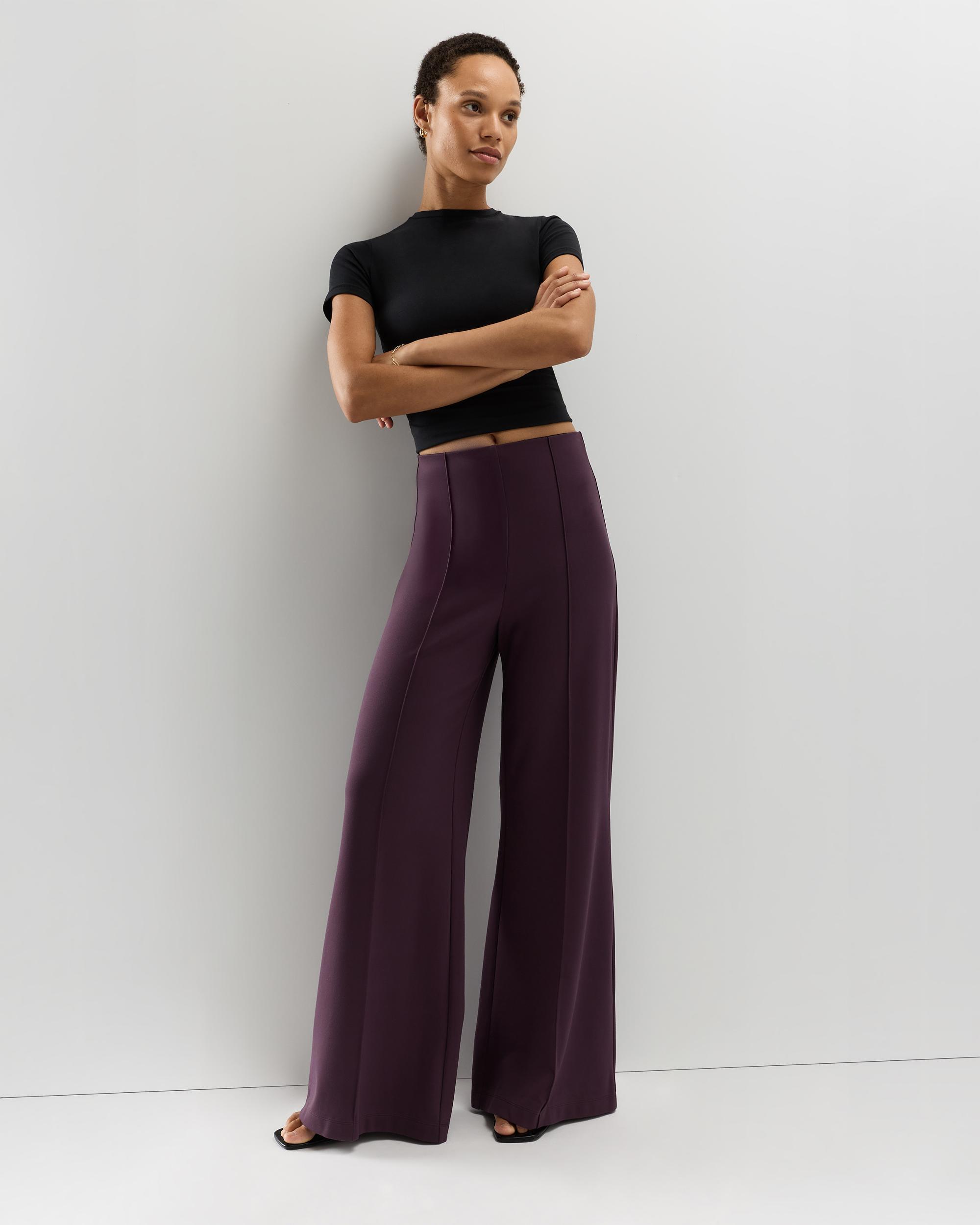 Quince | Women's Ultra-Stretch Ponte Super Wide Leg Pants Size XS, Rayon Product Image