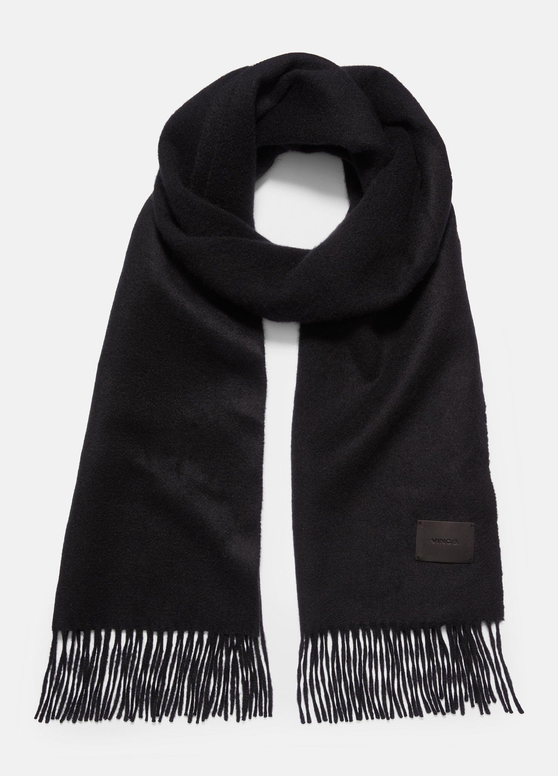 Womens Double-Face Cashmere Scarf, Grey Vince Product Image