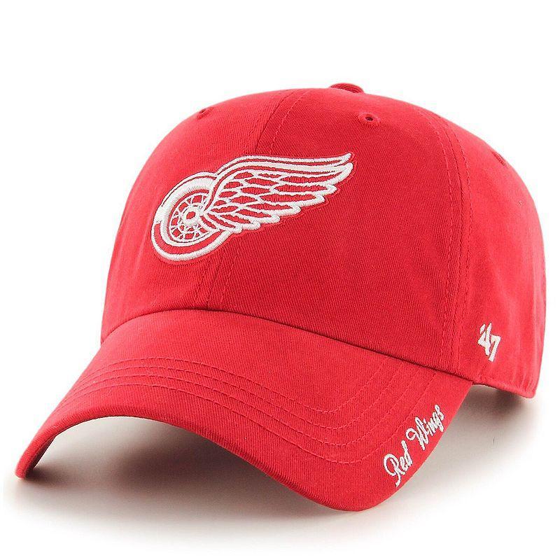 Women's '47 Red Detroit Red Wings Team Miata Clean Up Adjustable Hat Product Image