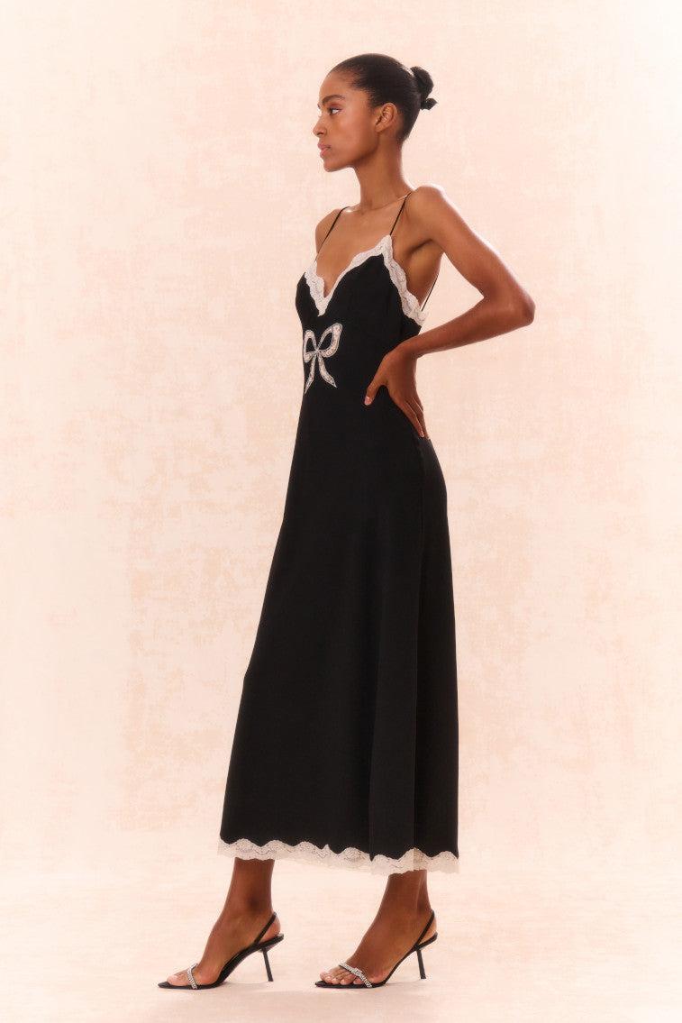 Manuela Bow Slip Maxi Dress Product Image