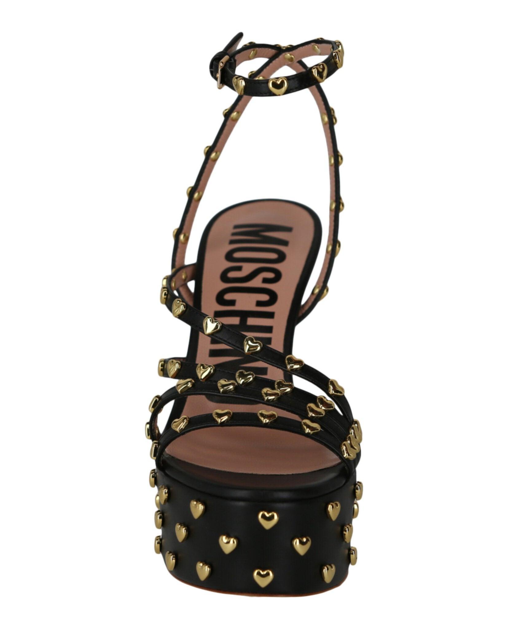 Moschino Heart Studded Platform Heels Product Image