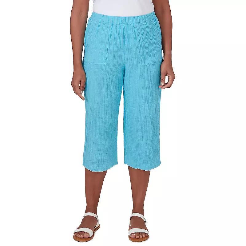 Alfred Dunner Womens Summer Breeze Double Gauze Capri Pants Product Image