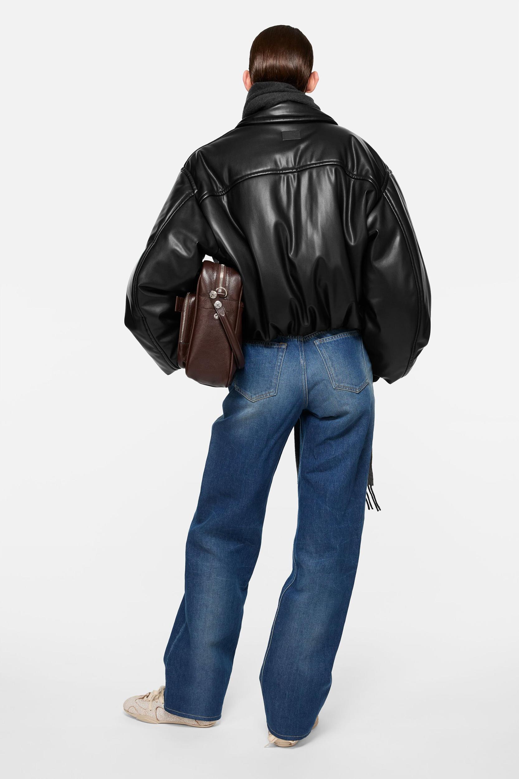 Faux leather bomber jacket Product Image