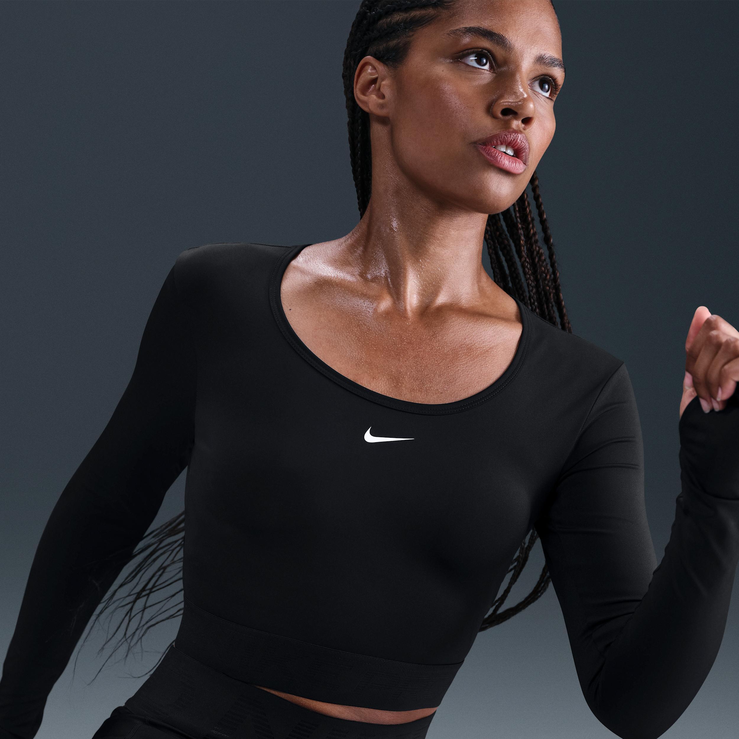 Women's Nike Pro Dri-FIT Cropped Long-Sleeve Top Product Image