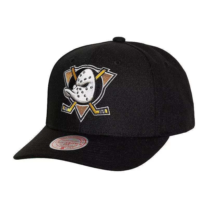 Mens Mitchell & Ness Black Anaheim Ducks Team Ground Pro Adjustable Hat Product Image