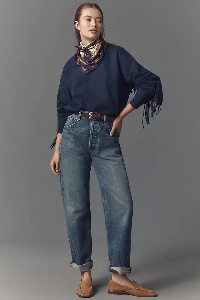 Clare V. Le Drop Fringe Sweatshirt Product Image