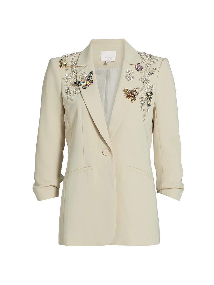 Womens Diamond Vines Khloe Beaded Blazer Product Image