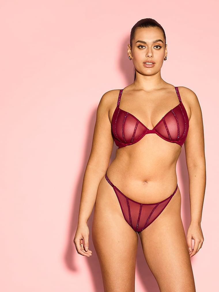 Sheer Shine Unlined Low-Cut Demi Bra Product Image