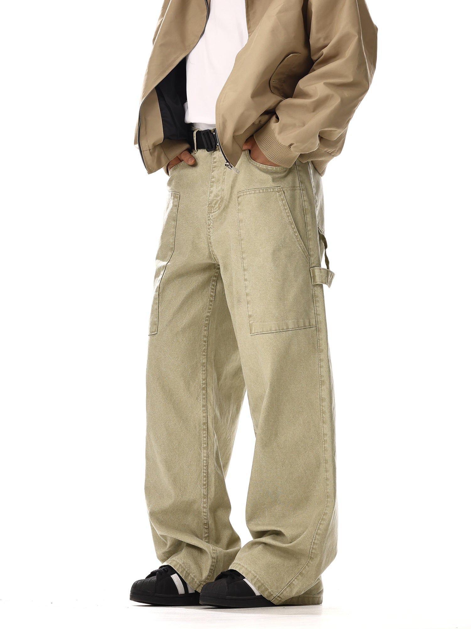 RT No. 12545 KHAKI WORKWEAR STRAIGHT PANTS Product Image