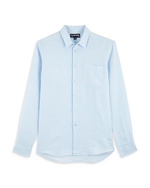 Mens Long-Sleeve Linen Shirt Product Image
