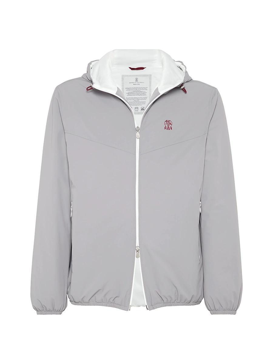 Mens Bonded Nylon Hooded Outerwear Jacket Product Image