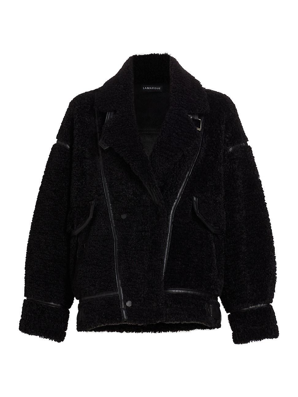 Womens Badu Sherpa Biker Jacket Product Image