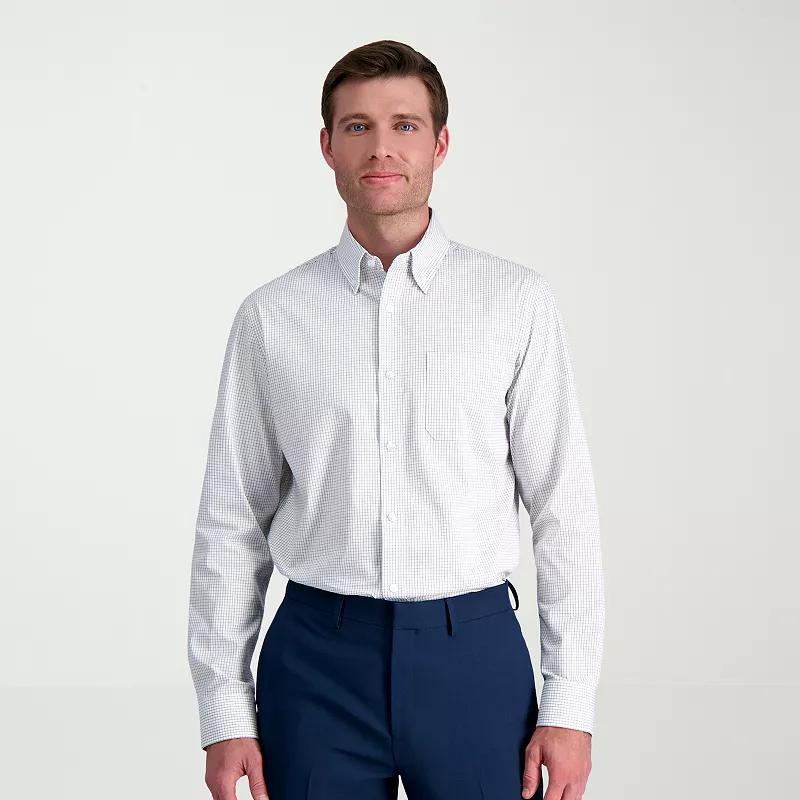 Mens Haggar Premium Comfort Classic FitButton Down Collar Dress Shirt Product Image