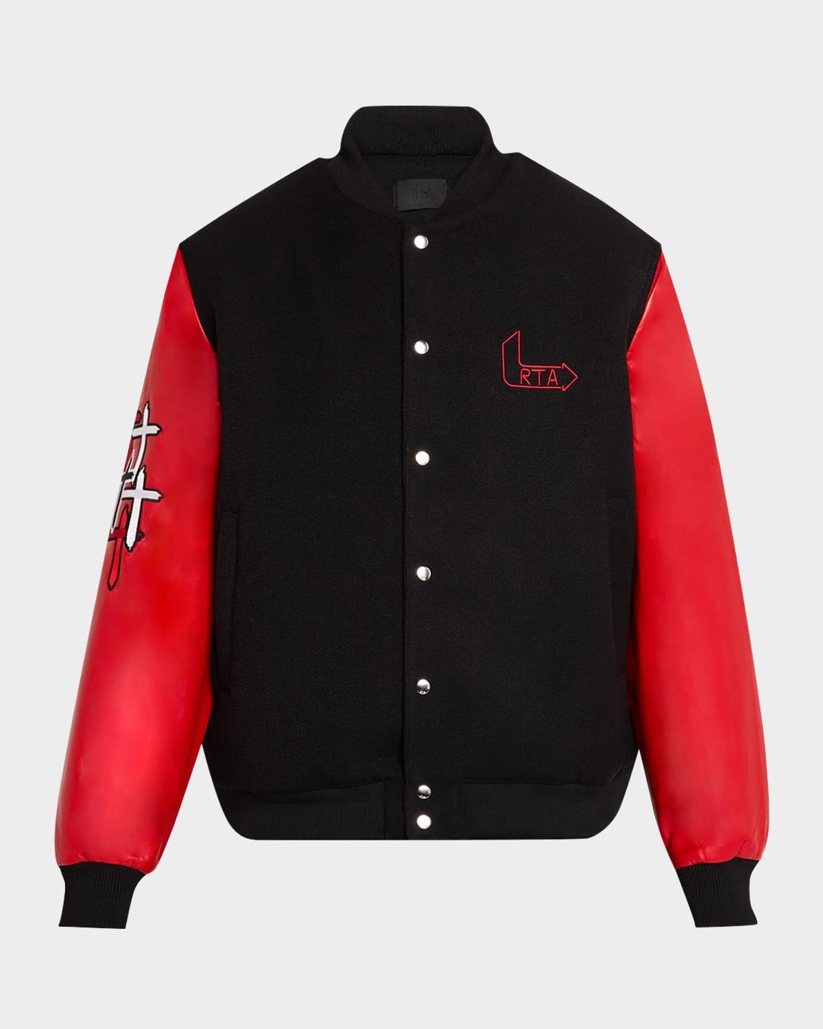 Mens Marty Flame Logo Varsity Jacket Product Image