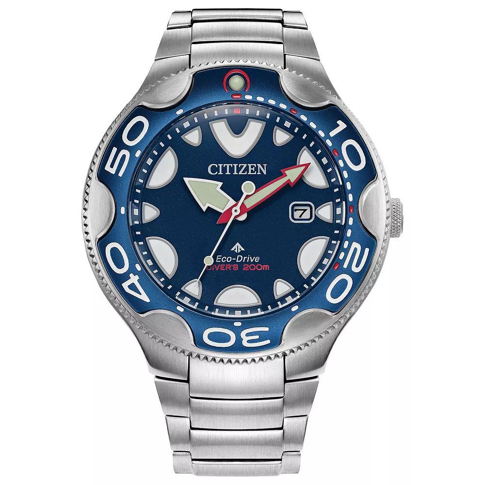 Citizen Mens Eco-Drive Promaster Dive Orca Stainless Steel Blue Rubber Strap Dive Watch Product Image