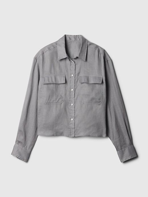 Organic Cotton Poplin Cropped Shirt Product Image