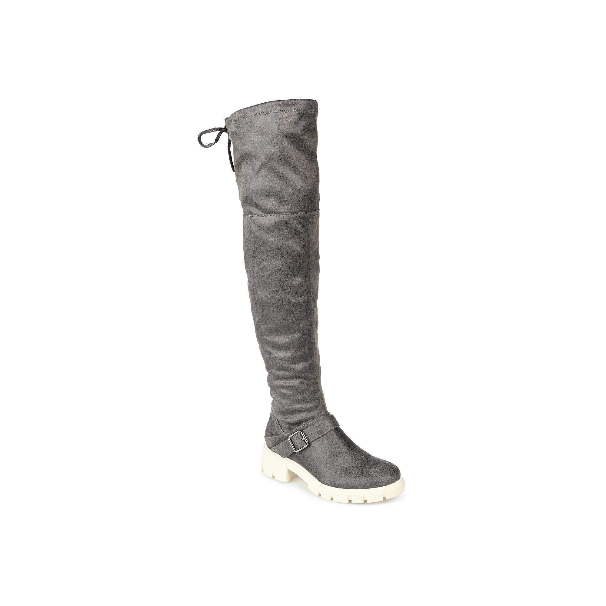 Journee Salisa Tru Comfort Foam™ Women's Thigh High Boots, Size: 7 Medium XWc, Gray Product Image