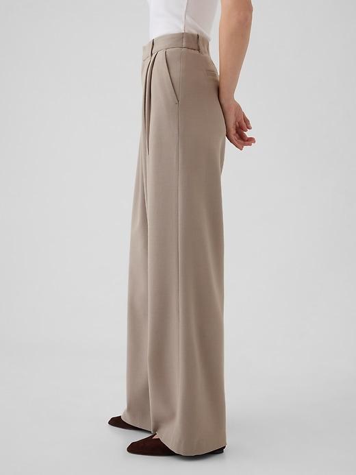 365 High Rise Brushed Twill Pleated Trousers Product Image
