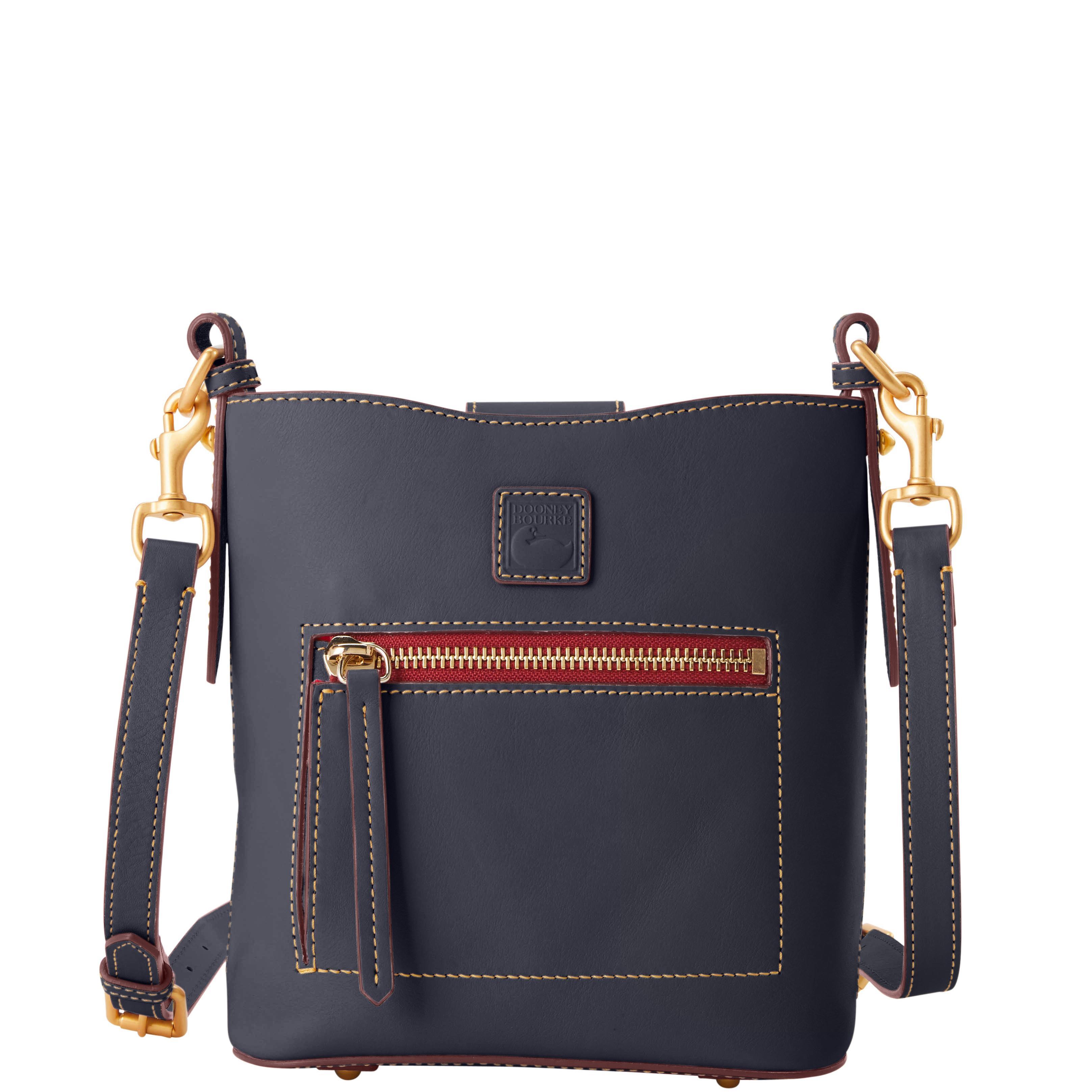 Dooney & Bourke Womens Florentine Small Ridley Leather Crossbody Bag in Red Product Image