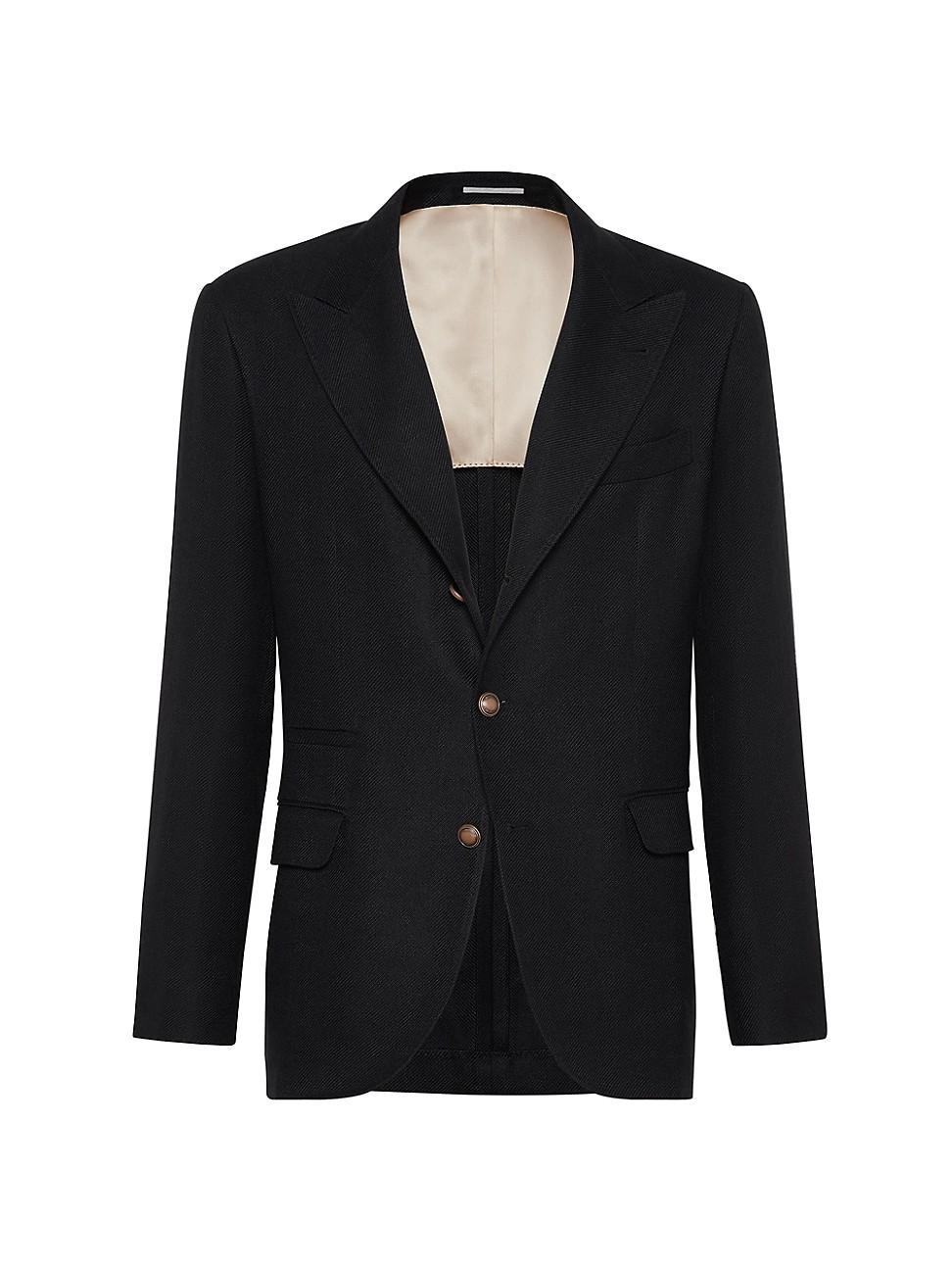 Men's Peak Lapel Metal Two-Button Sport Coat Product Image