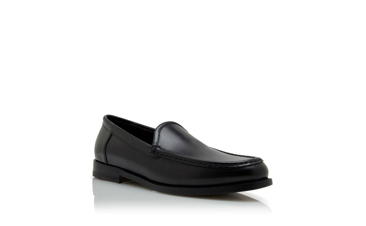 DINEGUARDO Black Calf Leather Loafers Product Image