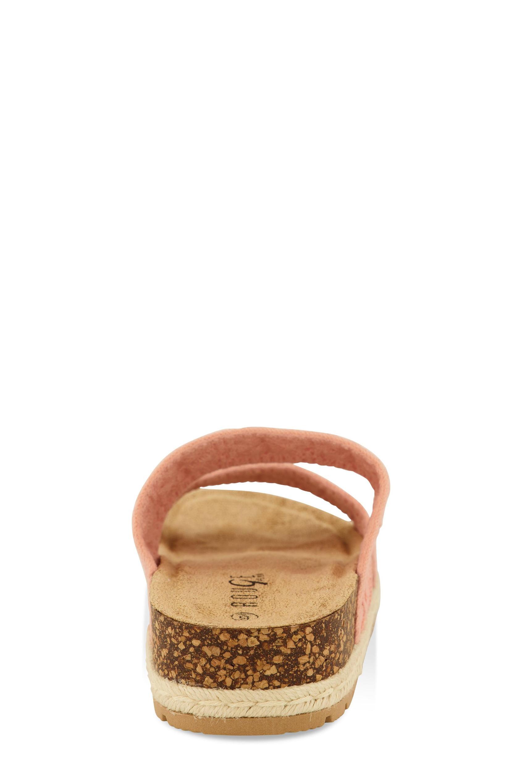 Womens Double Crochet Band Slide Sandals Product Image