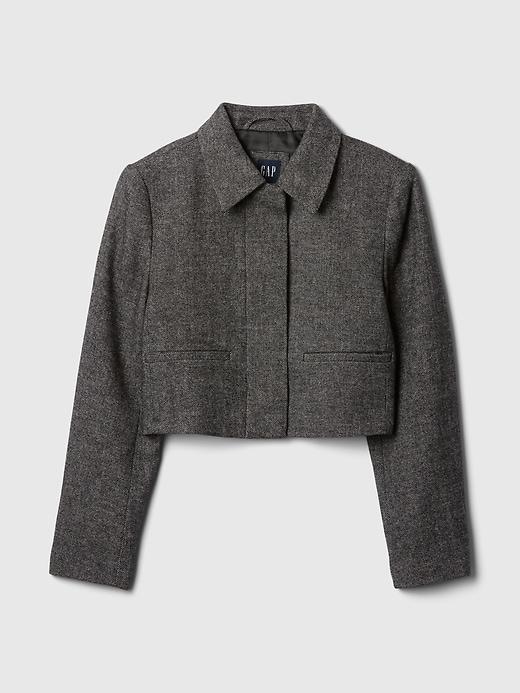 Cropped Herringbone Jacket Product Image