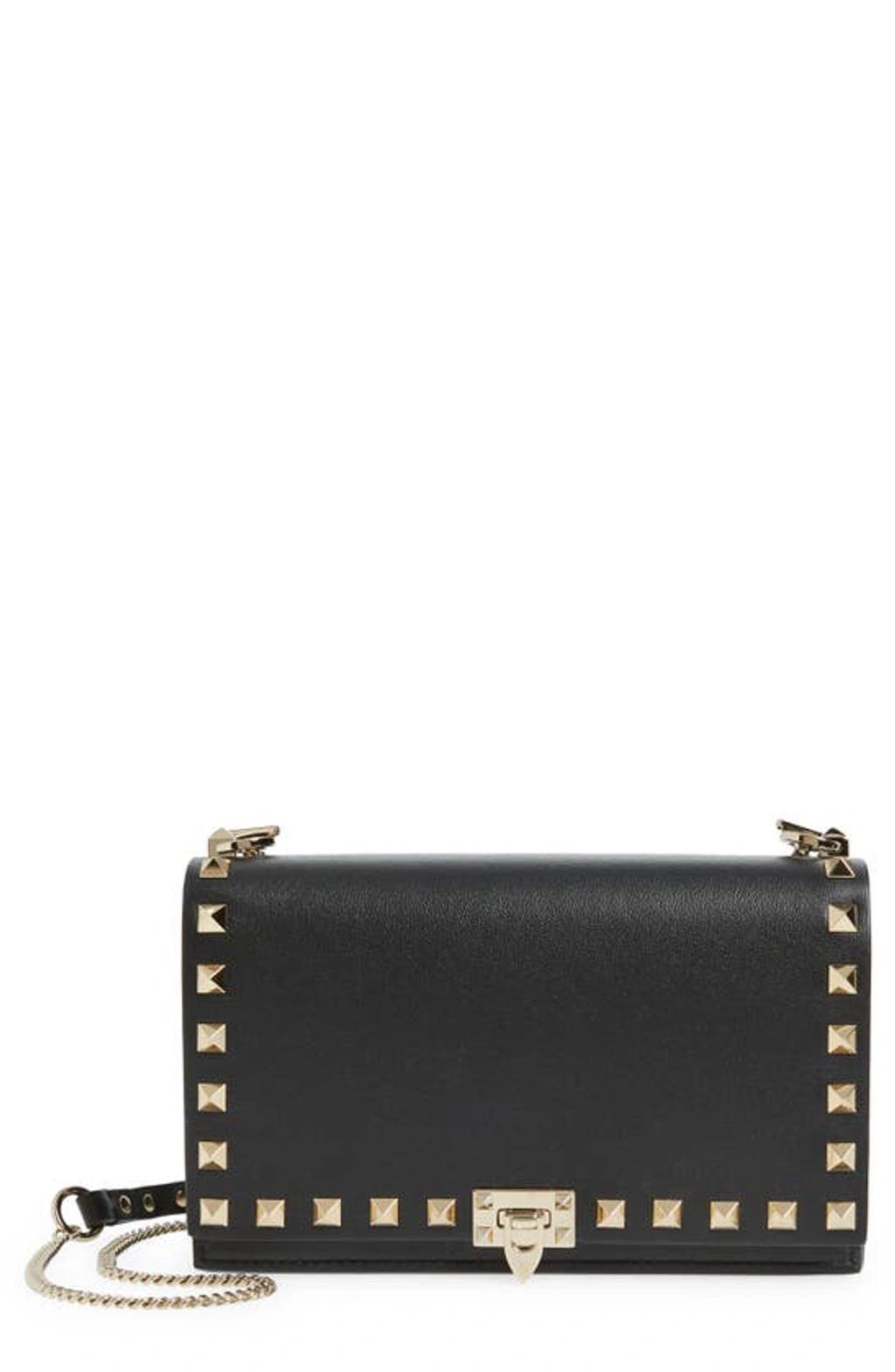 VALENTINO GARAVANI Valentino Rockstud Grainy Leather Crossbody Product Image