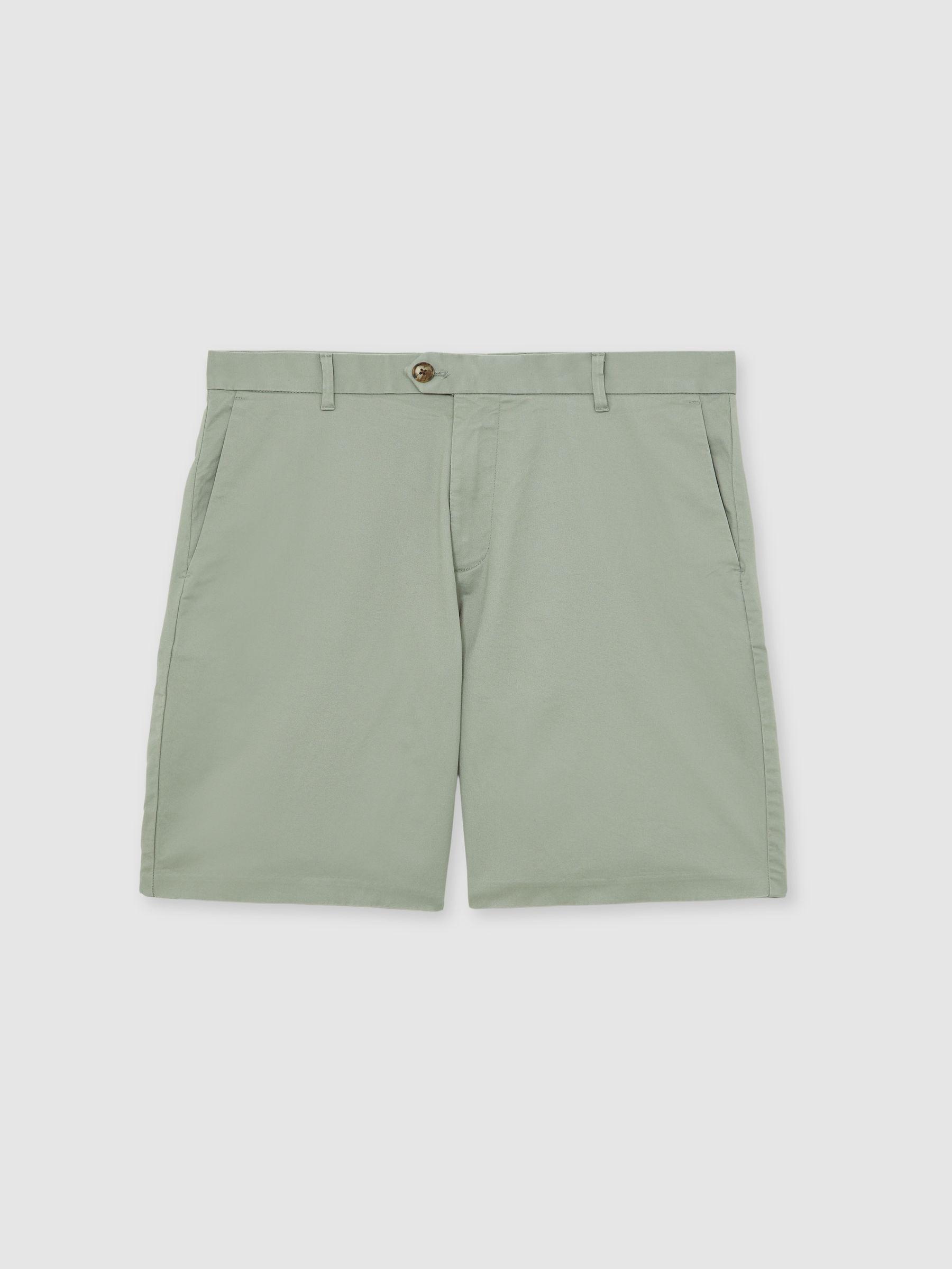 Short Length Casual Chino Shorts in Pistachio Product Image