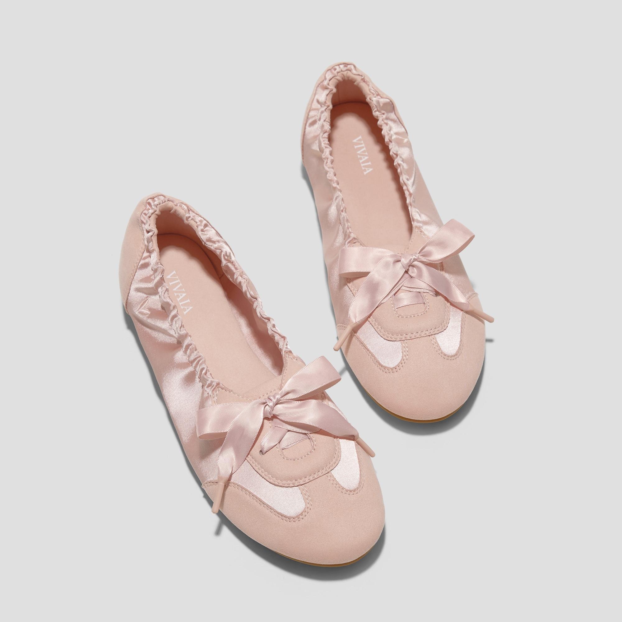 Round-Toe Satin Sneakerina (Yanka) Product Image