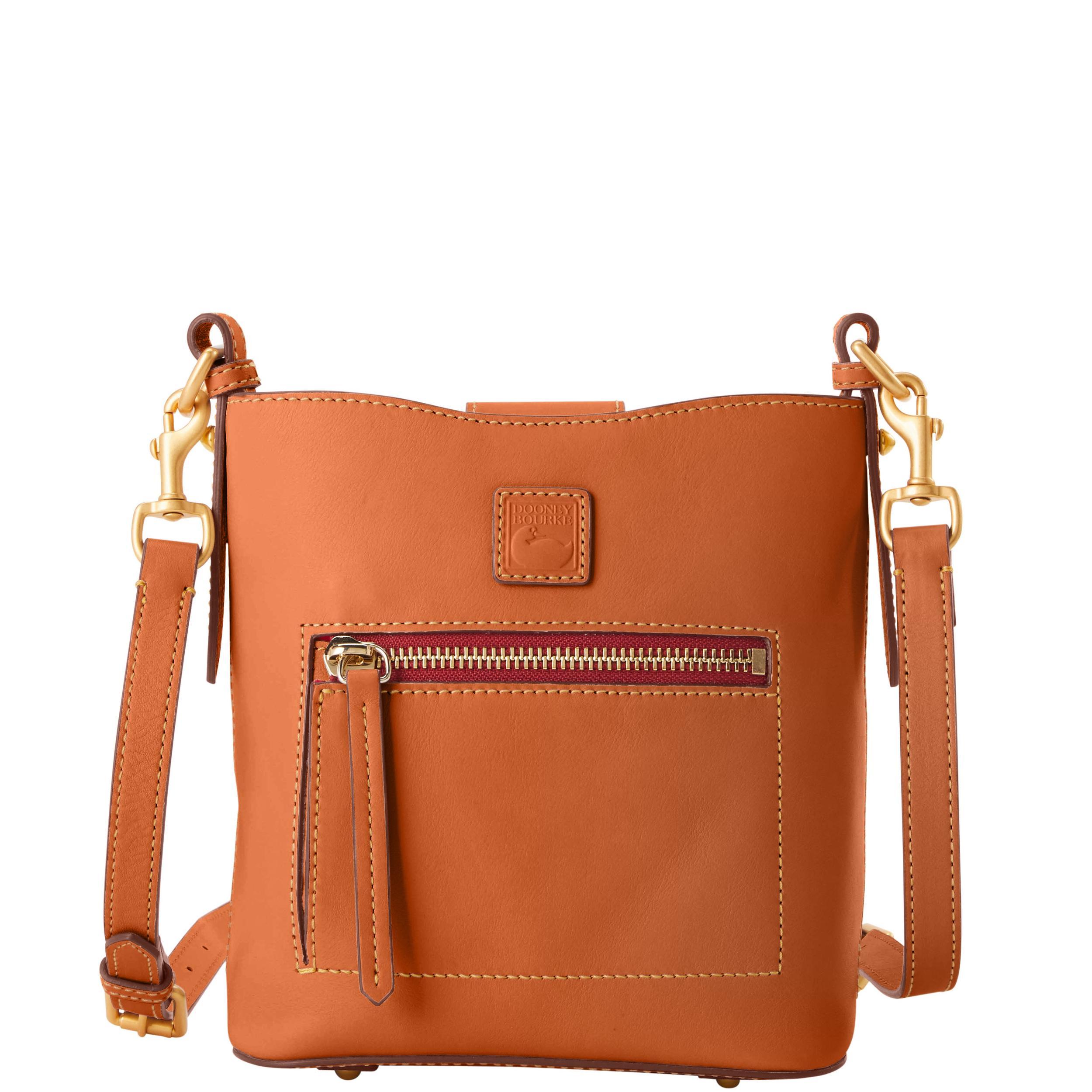 Dooney & Bourke Womens Florentine Small Ridley Leather Crossbody Bag in Red Product Image