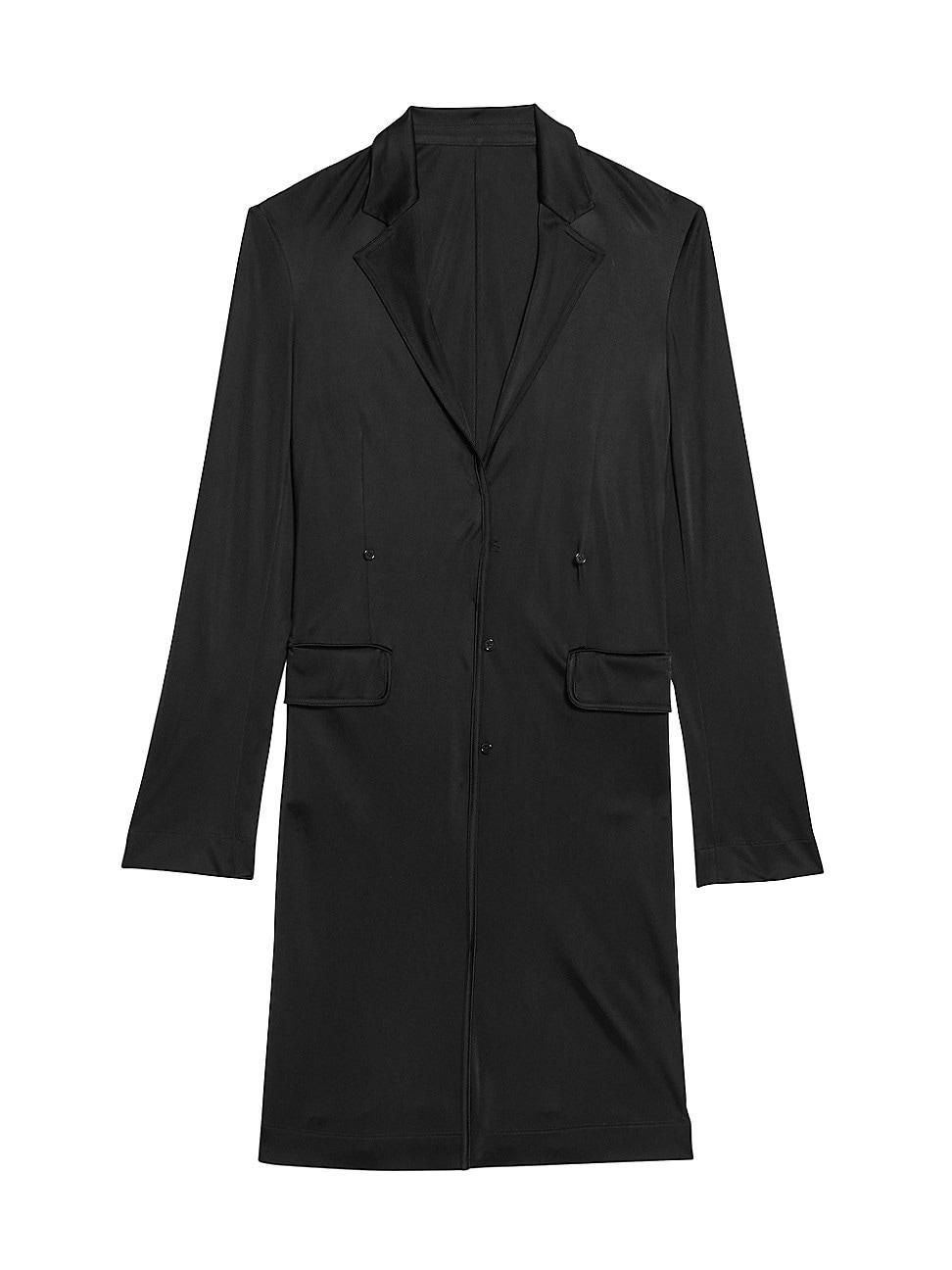 Womens Long Single-Breasted Jacket Product Image
