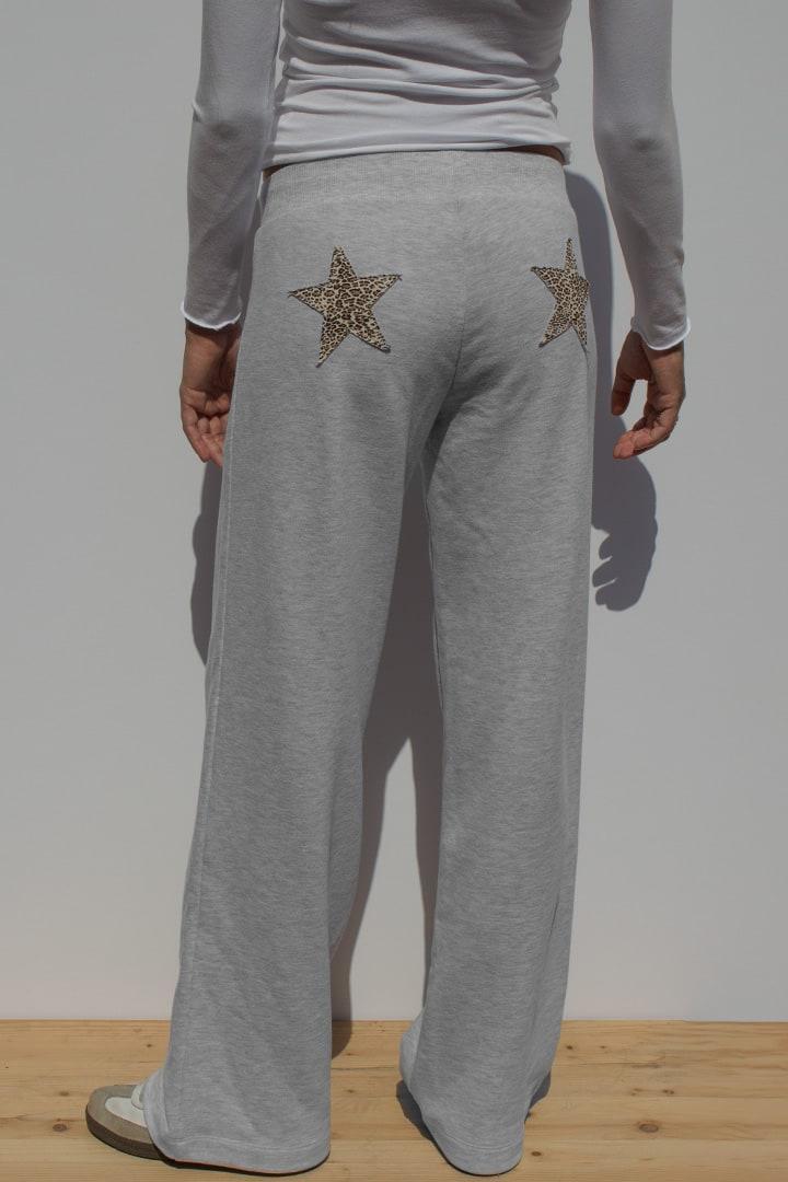 Wide-leg joggers with stars patch Product Image
