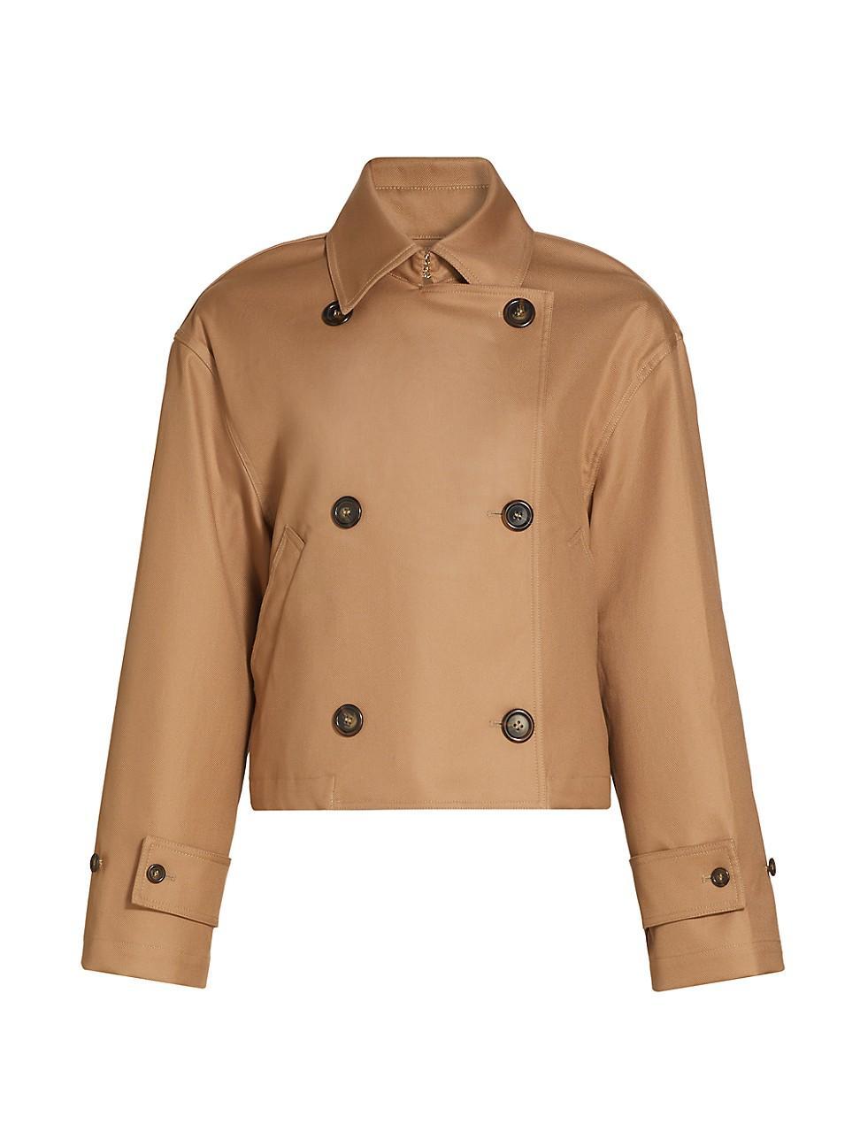 Womens The Vivienne Cropped Trench Coat Product Image