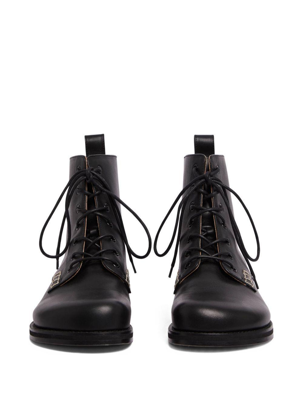 lace-up leather boots Product Image