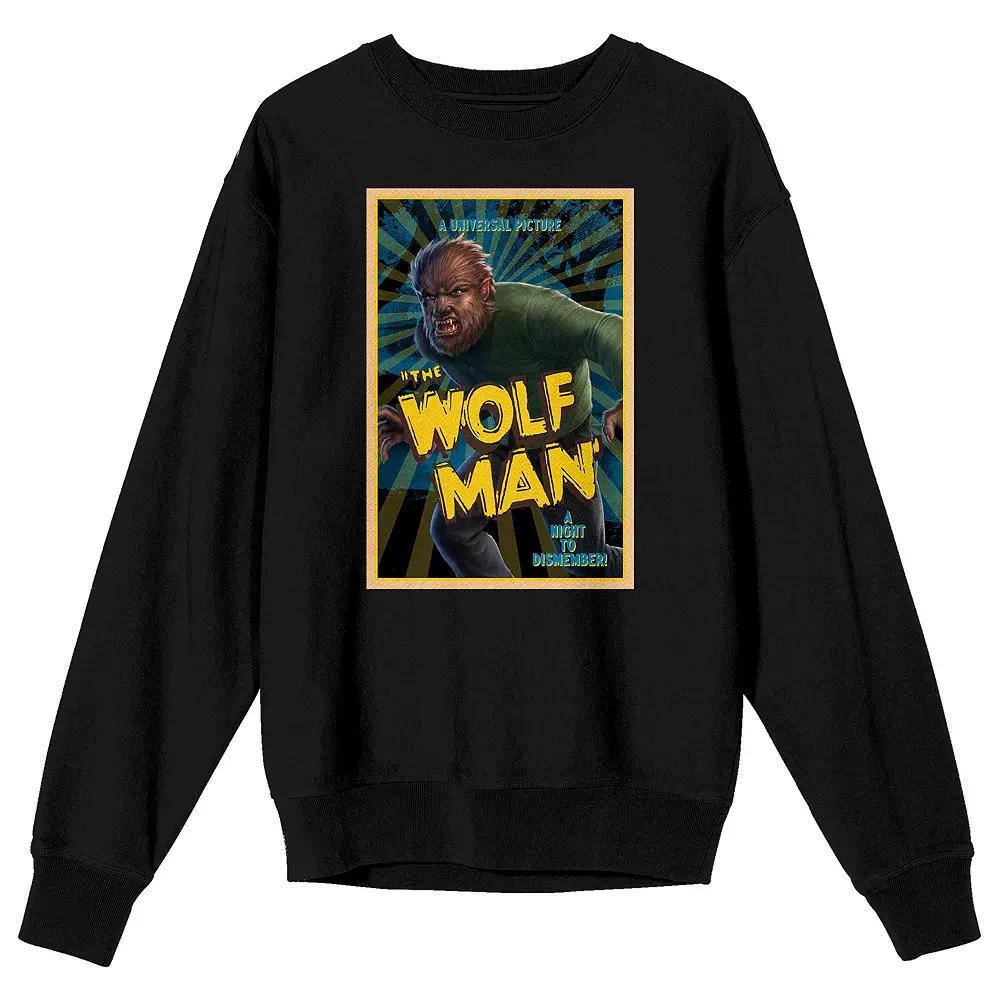 Men's Universal Monsters The Wolf Long Sleeve, Size: XXL, Black Product Image