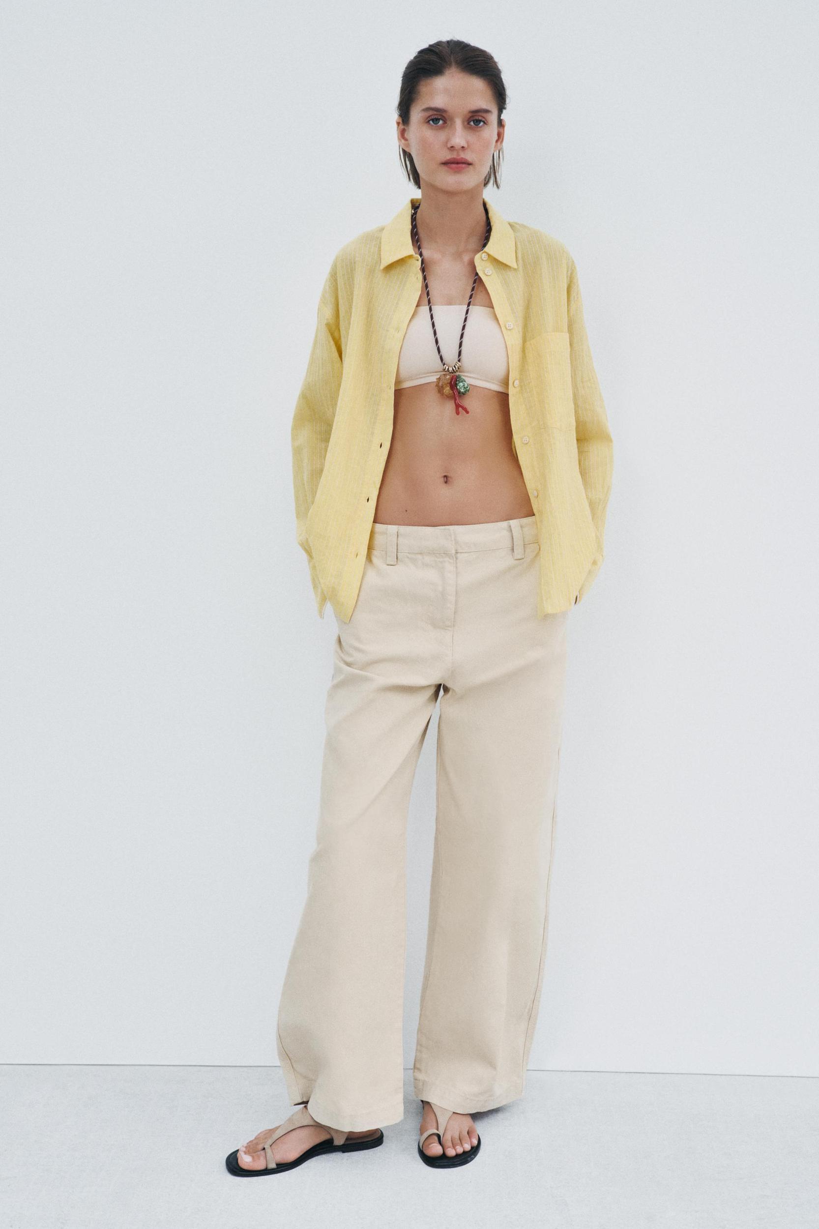 ZW COLLECTION STRIPED WRINKLED SHIRT Product Image