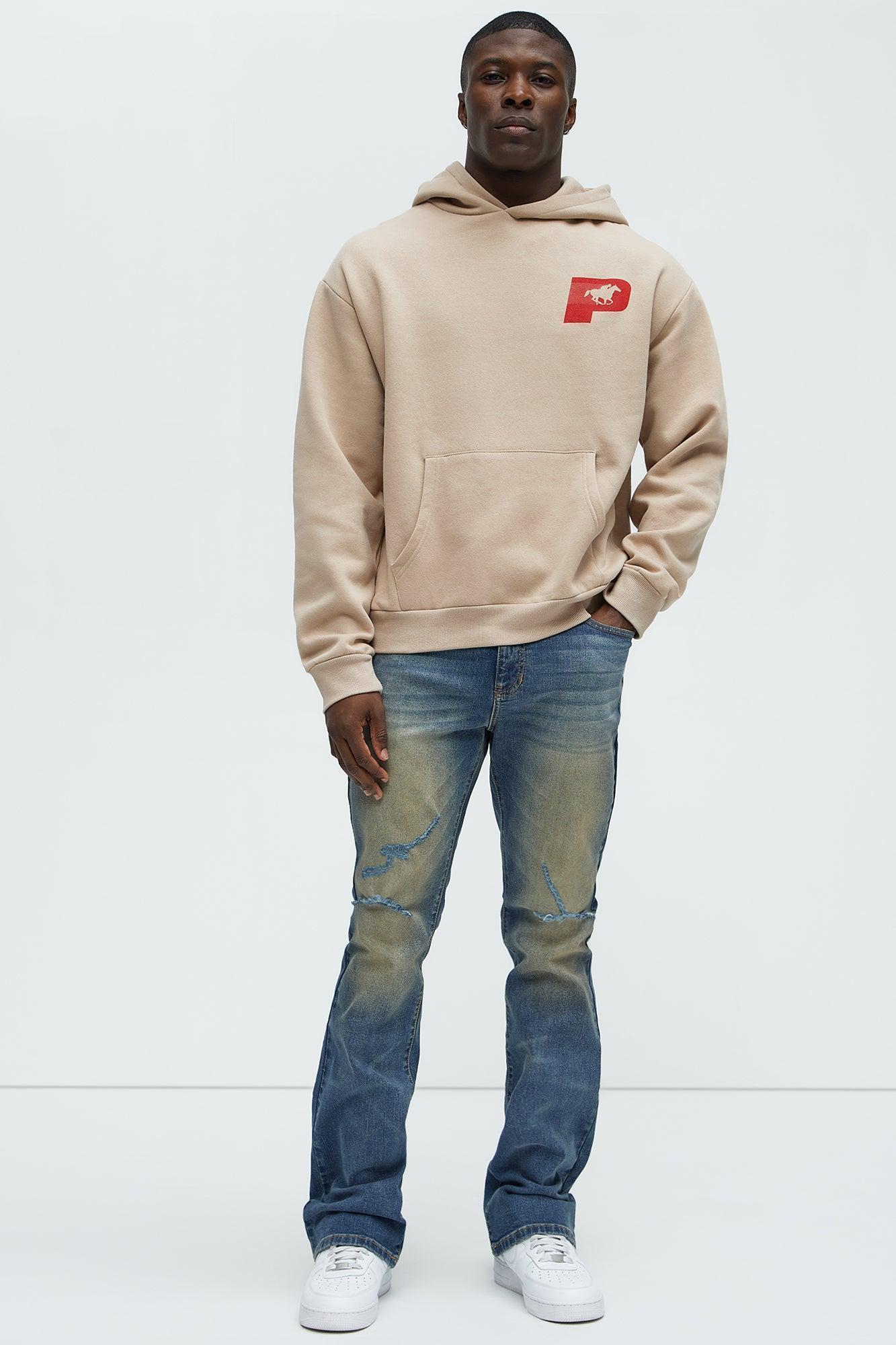 Arch Stacked Skinny Flare Jeans - Dark Wash Product Image