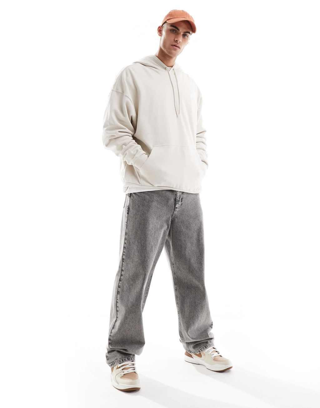 Nike Club oversized hoodie in beige Product Image