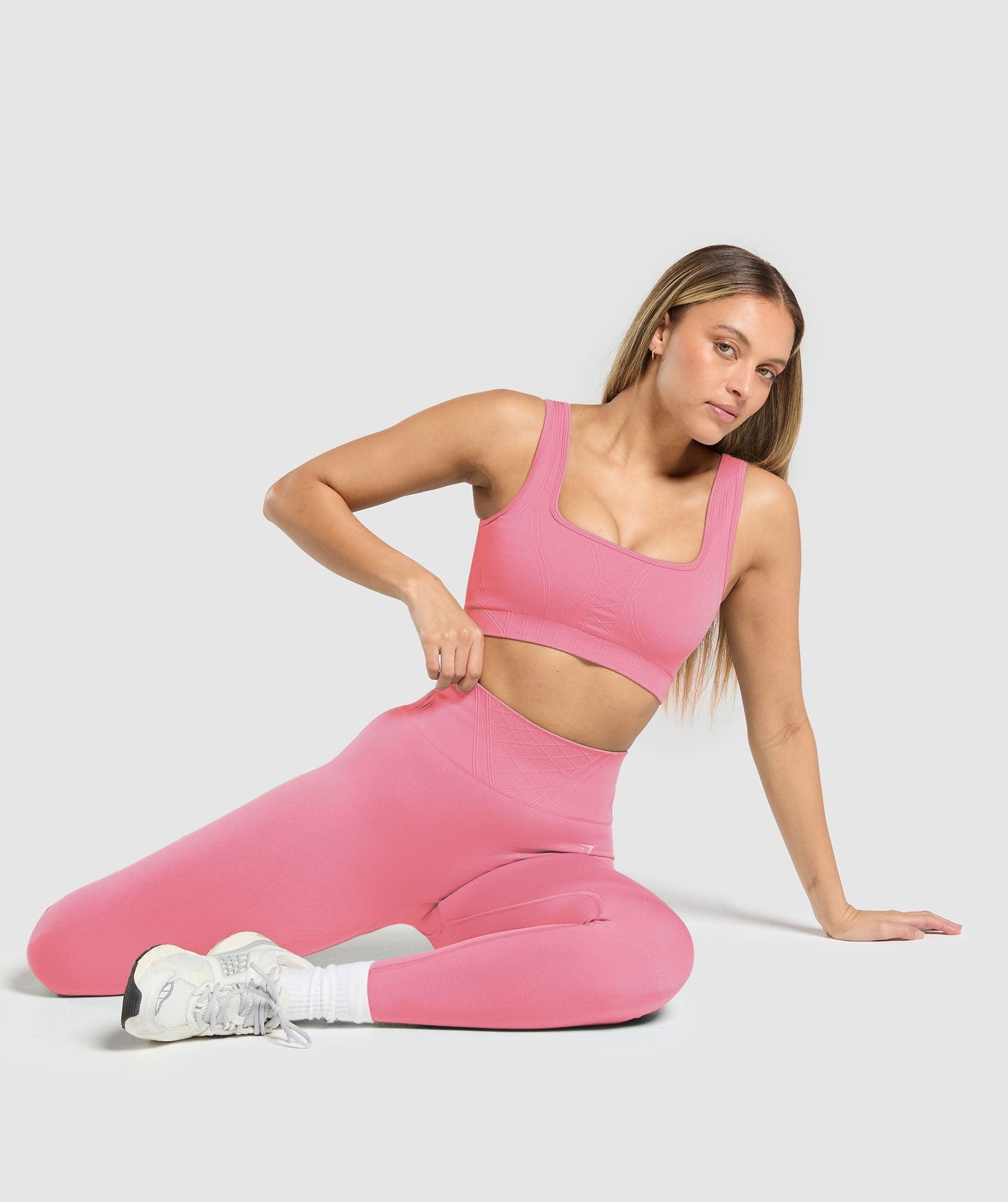 Gymshark Corset Seamless Sports Bra - Sunset Pink Female Product Image