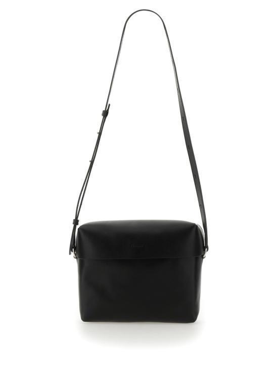 JIL SANDER Logo-embossed Crossbody Bag In Black Product Image