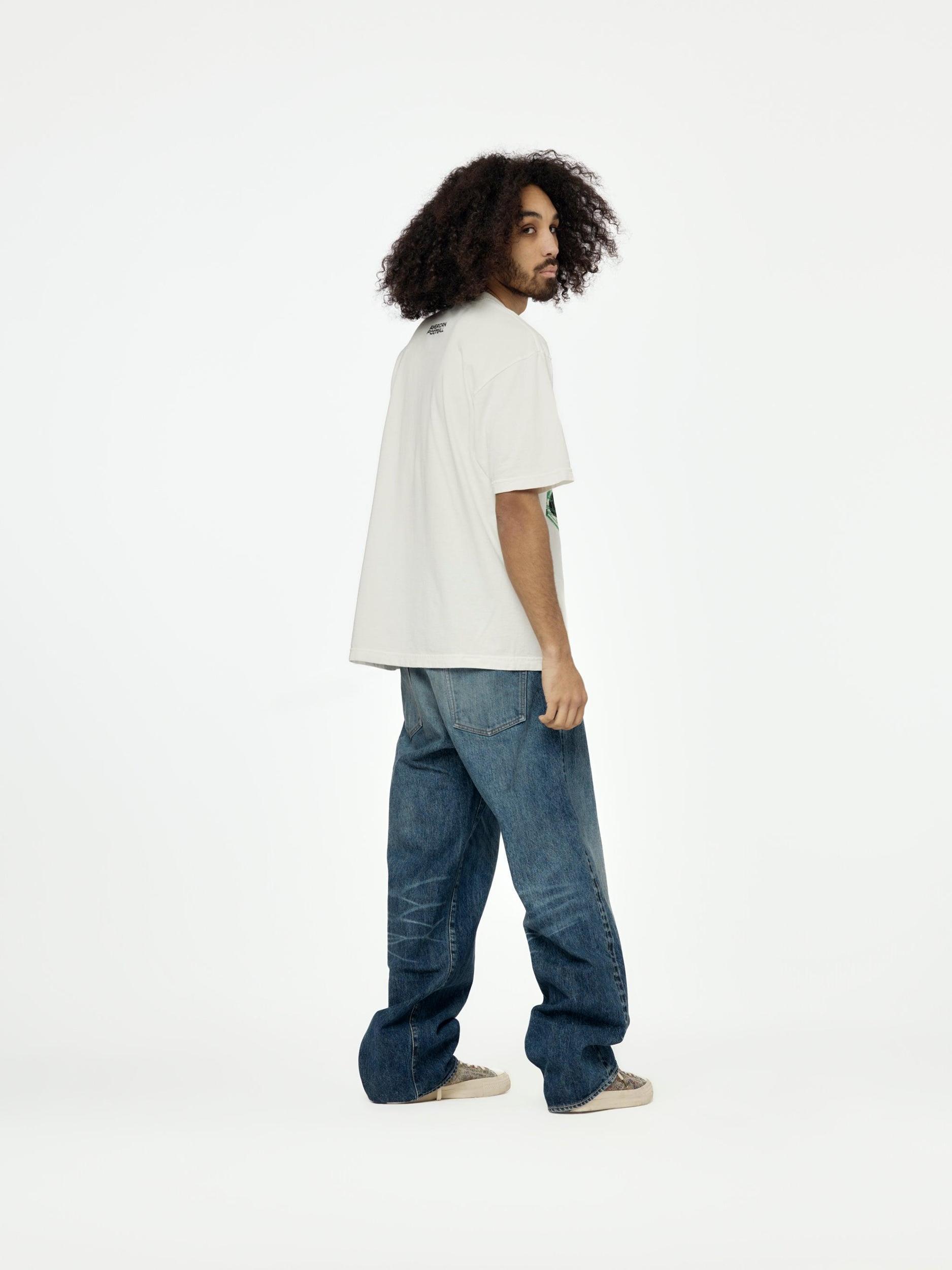 This is a Football Tee (Off White) Product Image