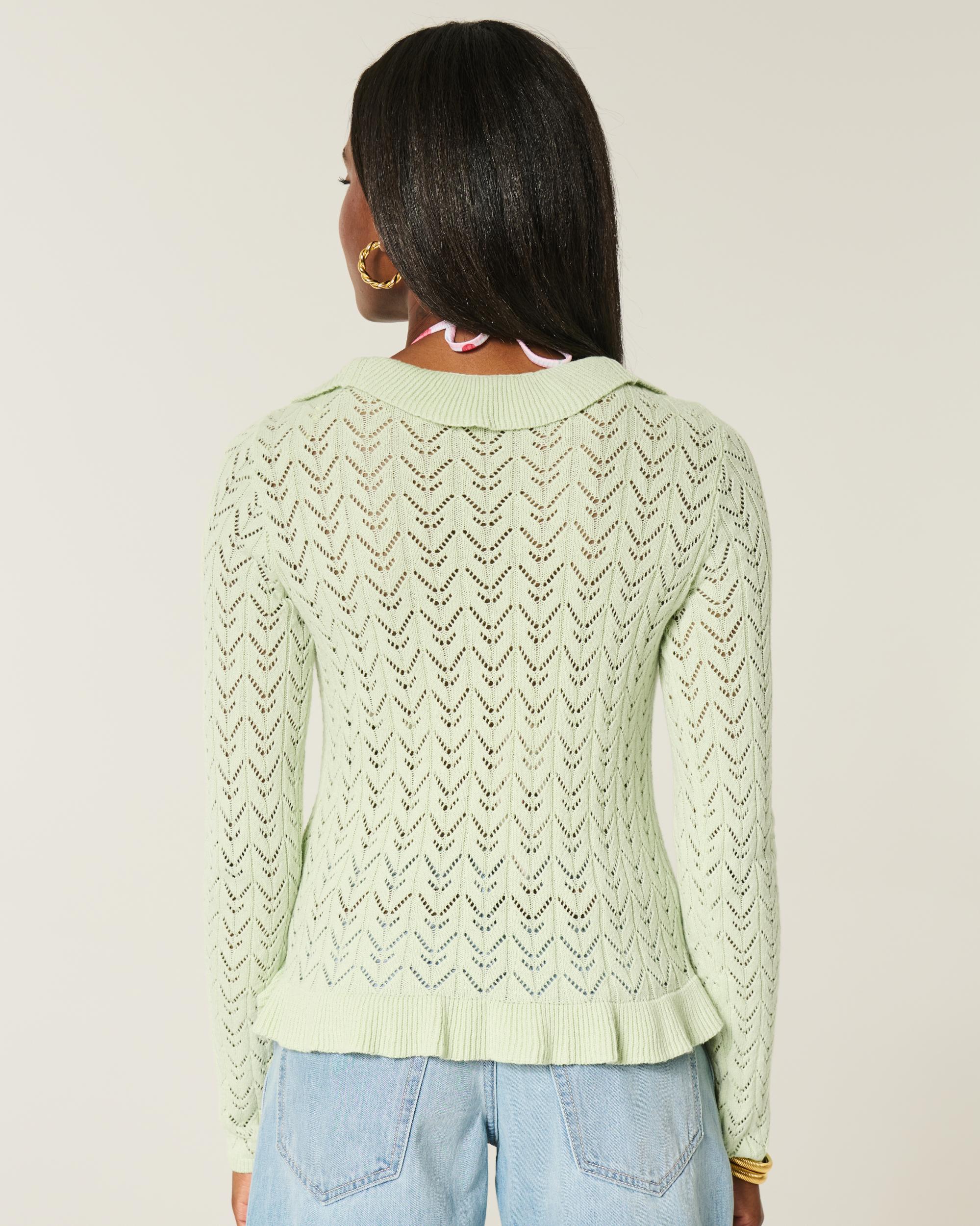 Ruffle Tie-Front Cardigan Product Image
